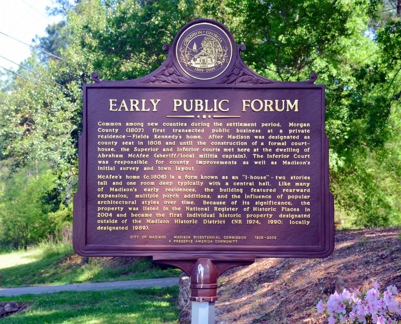Early Public Forum Marker image. Click for full size.