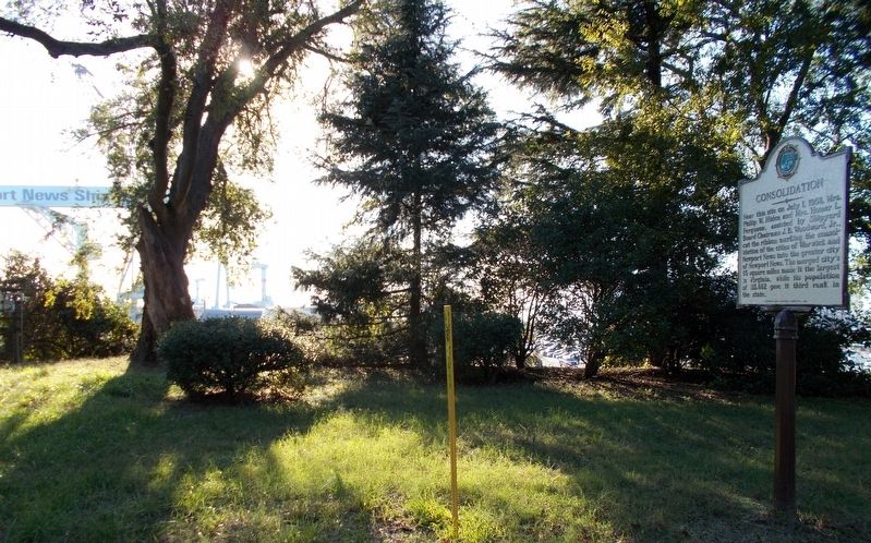 A westward view of the marker, “Consolidation.” image. Click for full size.