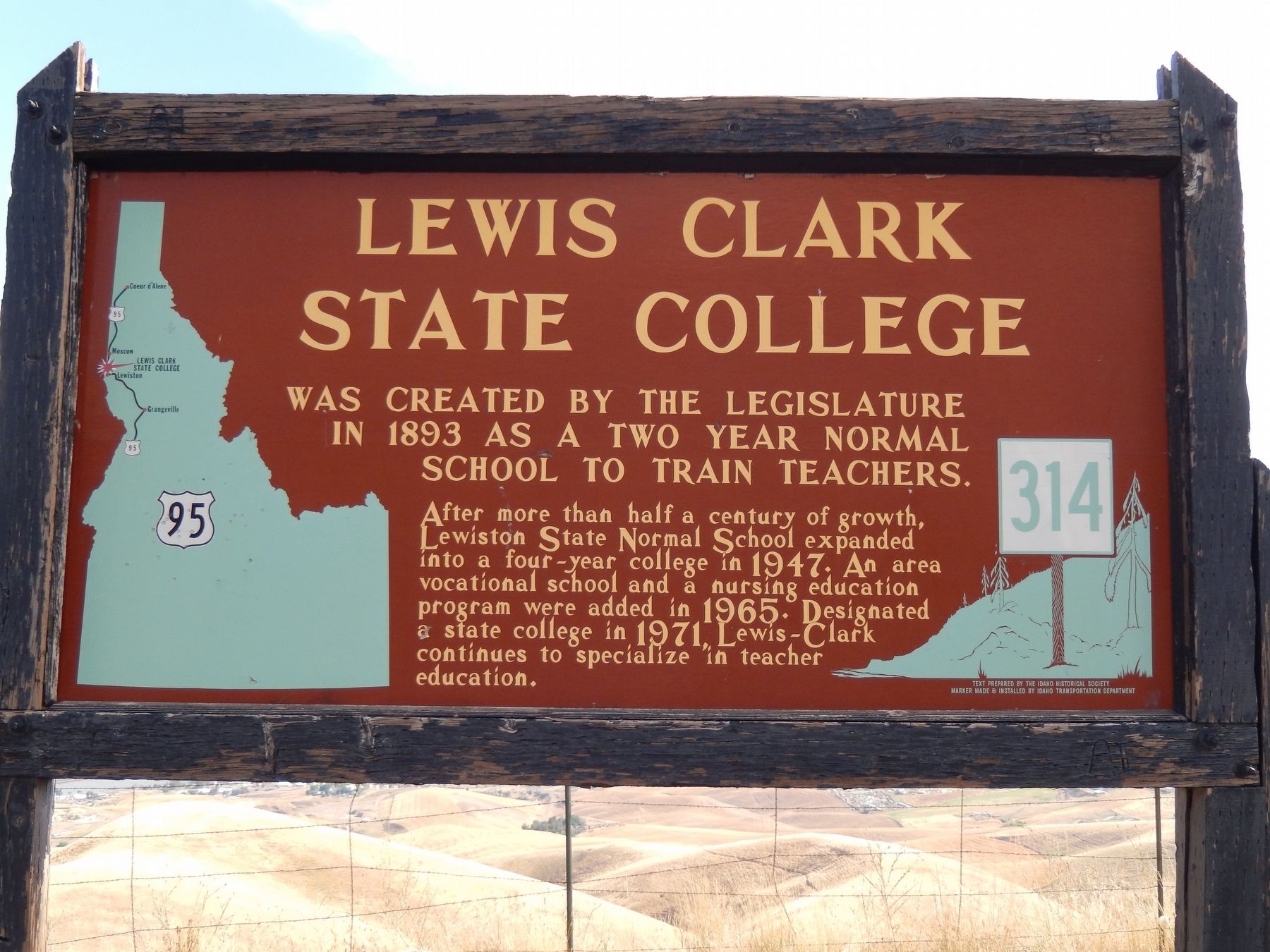 Lewis Clark State College Marker image. Click for full size.