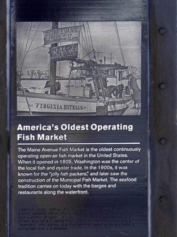 America's Oldest Operating Fish Market Marker image. Click for full size.