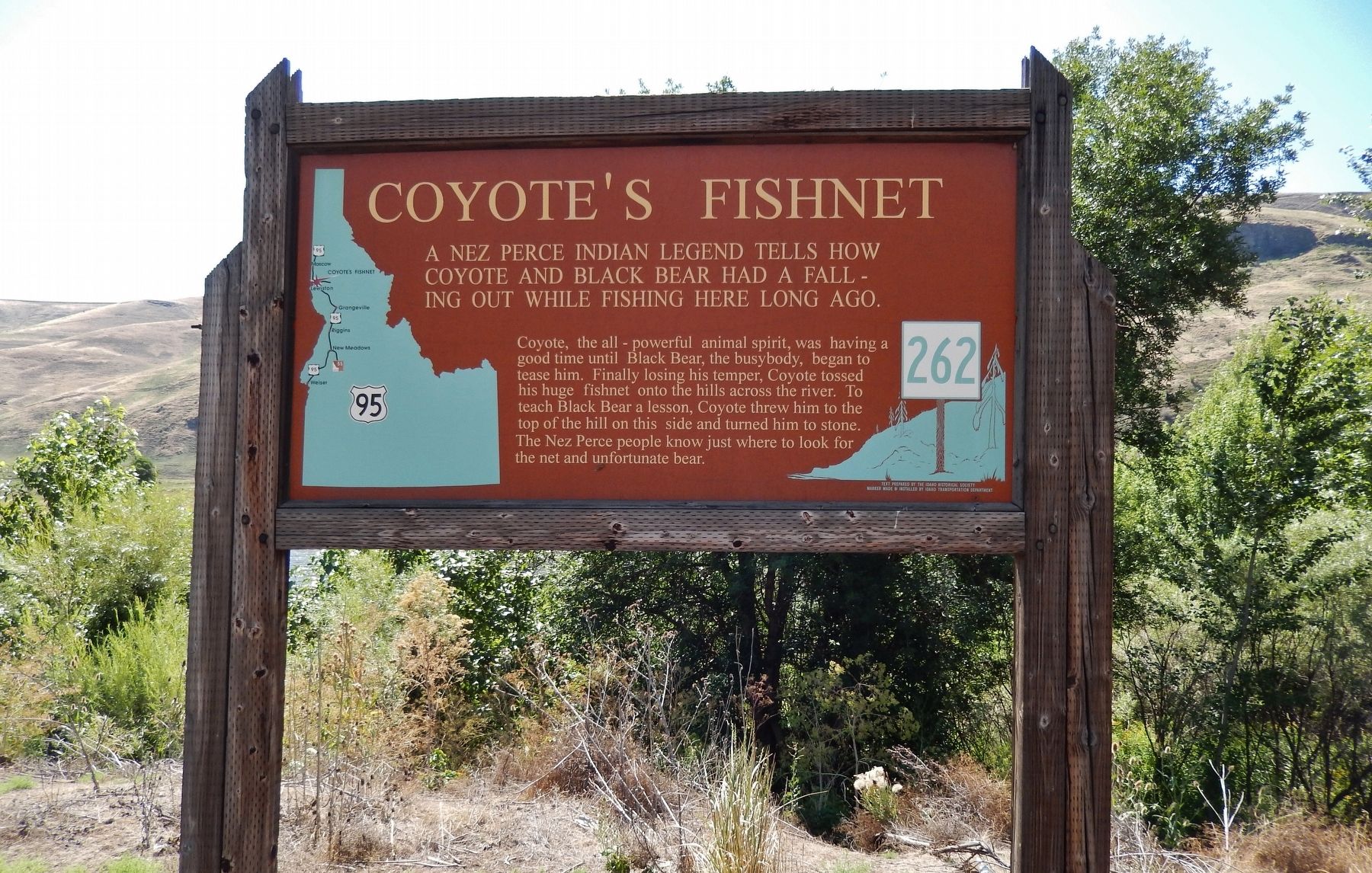 Coyote's Fishnet Marker (<i>wide view</i>) image. Click for full size.