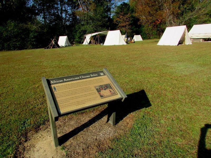 African Americans Choose Sides Marker. Click for full size. African Americans Choose Sides Marker image. Click for full size.