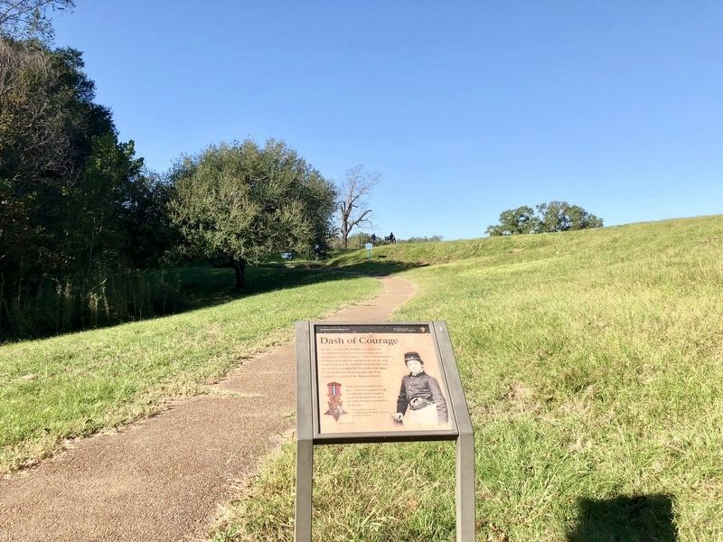 Marker can be seen in far background, under the tree.. Click for full size. Marker can be seen in far background, under the tree. image. Click for full size.