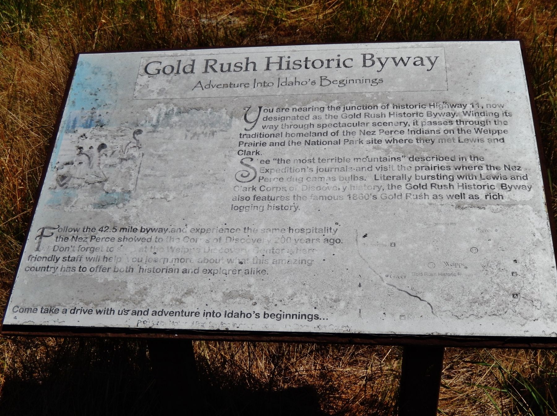 Gold Rush Historic Byway Marker image. Click for full size.