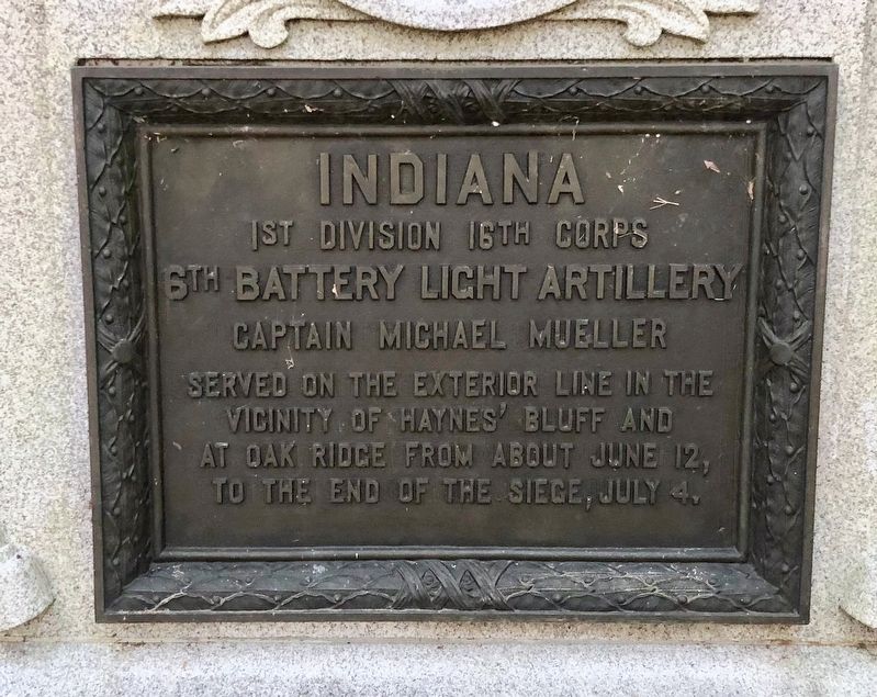 Indiana 6th Battery Light Artillery Marker image. Click for full size.