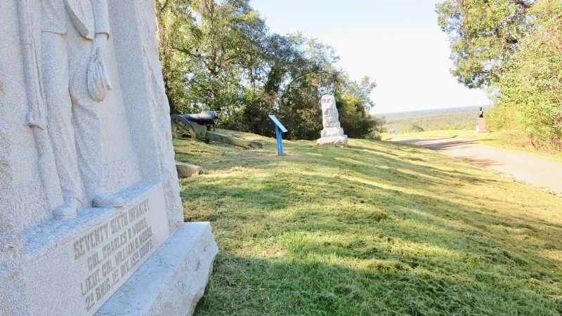 Marker is located between two Ohio monuments.. Click for full size. Marker is located between two Ohio monuments. image. Click for full size.