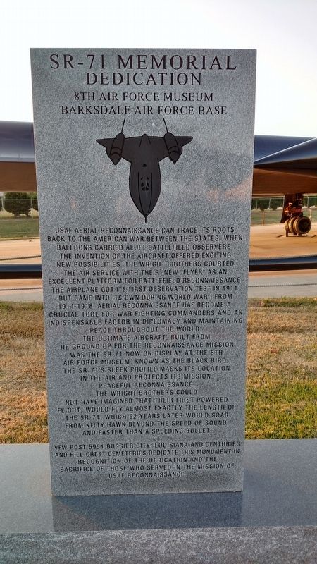 SR-71 Memorial Dedication Marker image. Click for full size.