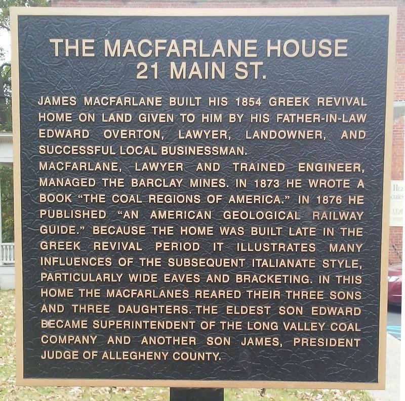 The Macfarlane House Marker image. Click for full size.