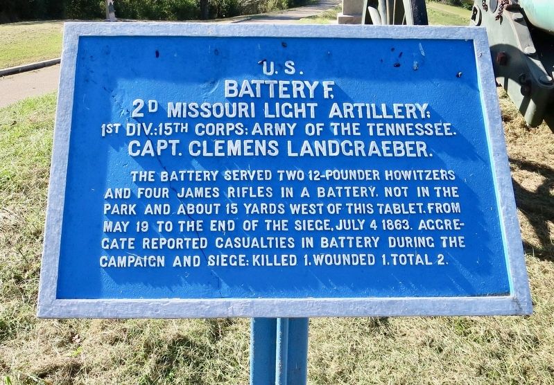 <small>U.S.</small> Battery F, Marker image. Click for full size.