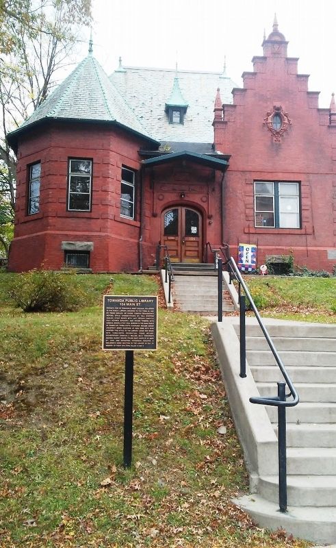 Towanda Public Library and Marker. Click for full size. Towanda Public Library and Marker image. Click for full size.