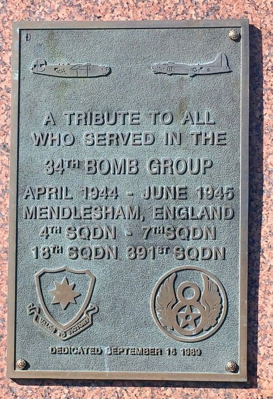34th Bomb Group Memorial image. Click for full size.