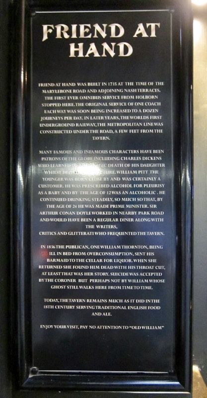 Friend at Hand Marker. Click for full size. Friend at Hand Marker image. Click for full size.