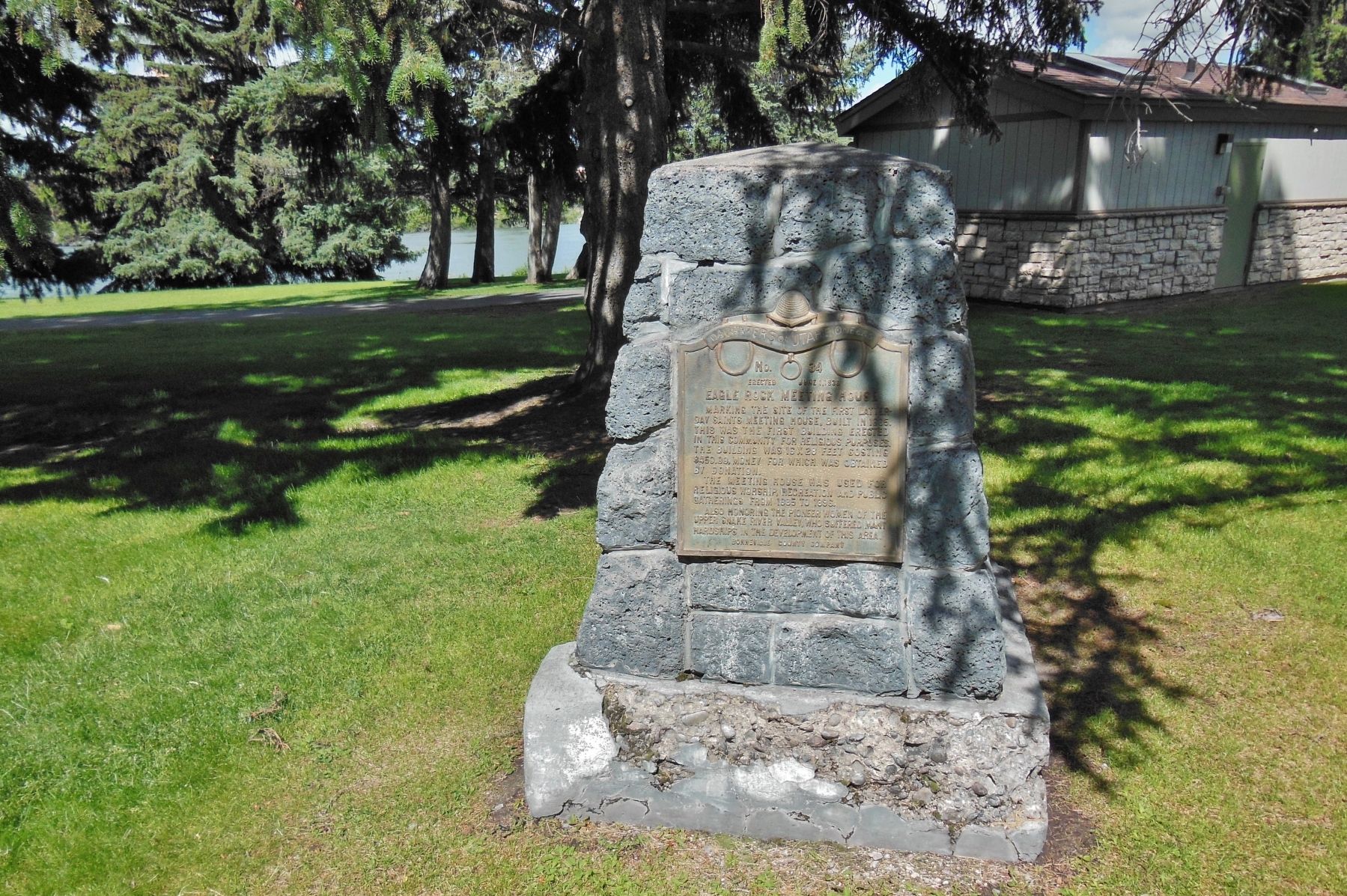 Eagle Rock Meeting House Marker (<i>wide view</i>) image. Click for full size.