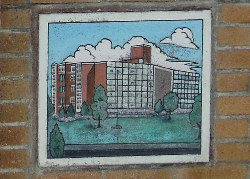 The Idaho Falls LDS Hospital and School of Nursing Marker (<i>picture detail</i>) image. Click for full size.