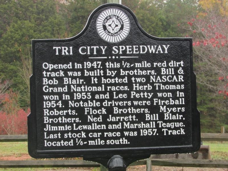 Tri City Speedway Marker. Click for full size. Tri City Speedway Marker image. Click for full size.
