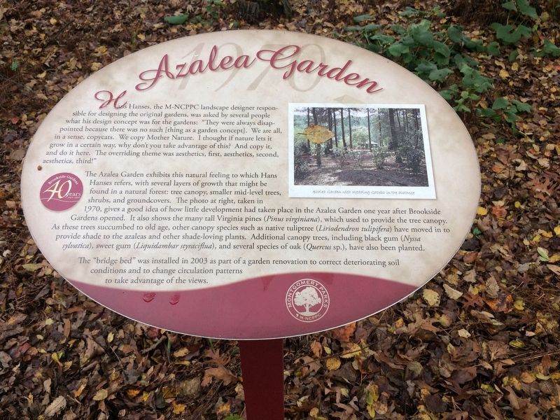 Azalea Garden Marker. Click for full size. Azalea Garden Marker image. Click for full size.