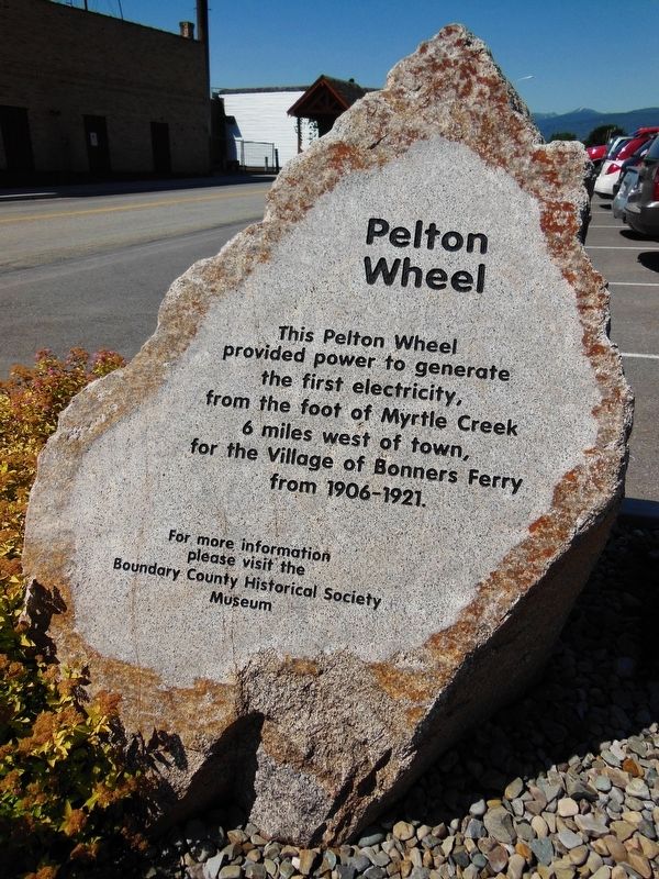 Pelton Wheel Marker. Click for full size. Pelton Wheel Marker image. Click for full size.