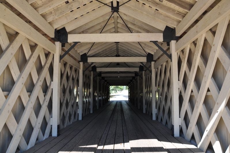 The Hurricane Shoals Covered Bridge Interior image. Click for full size.
