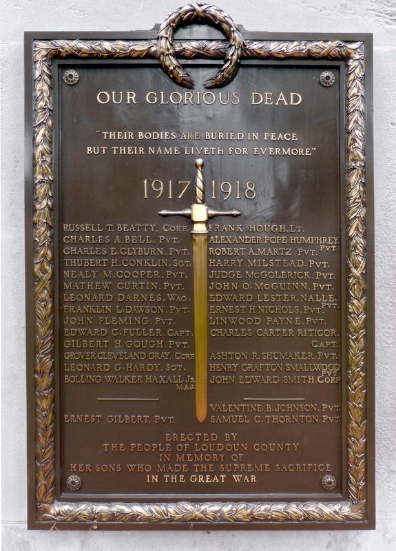 Our Glorious Dead Marker. Click for full size. Our Glorious Dead Marker image. Click for full size.