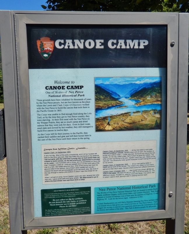 Canoe Camp Marker image. Click for full size.