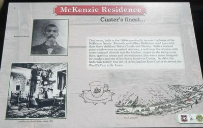 McKenzie Residence Marker image. Click for full size.