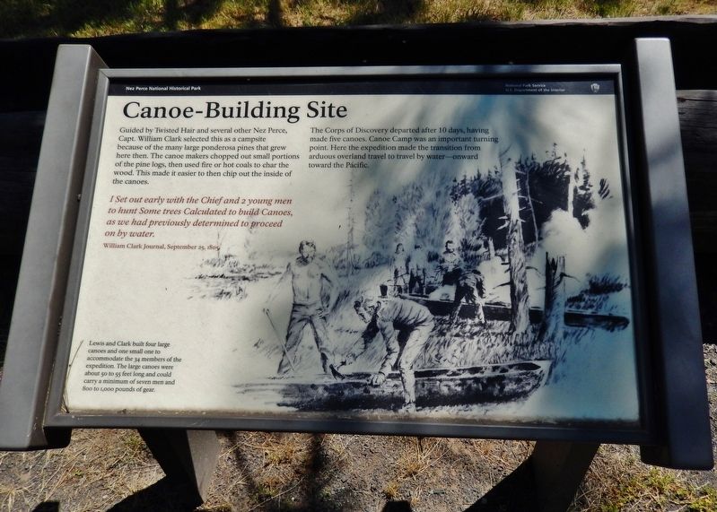 Canoe Building Site Marker. Click for full size. Canoe Building Site Marker image. Click for full size.