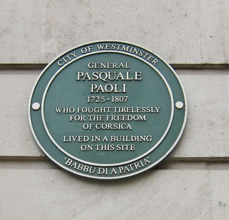 General Pasquale Paoli Marker image. Click for full size.