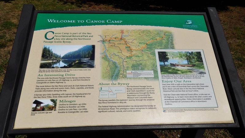 Welcome to Canoe Camp Marker. Click for full size. Welcome to Canoe Camp Marker image. Click for full size.