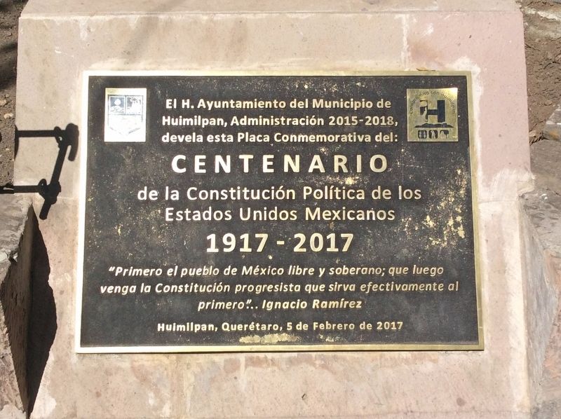 The Mexican Constitution of 1917 Marker image. Click for full size.