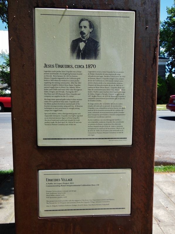 Jesus Urquides Marker (<i>side view</i>) image. Click for full size.