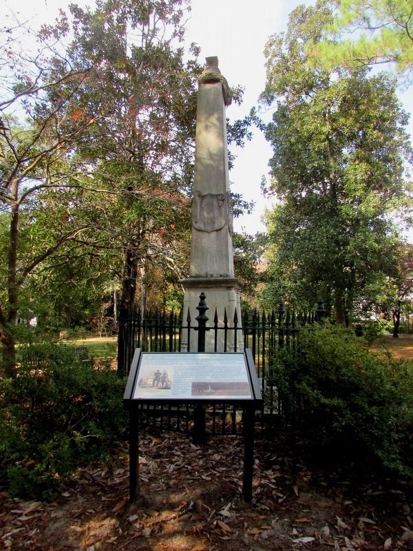 Marker and Monument to Lt. Col. James Polk Dickinson image. Click for full size.
