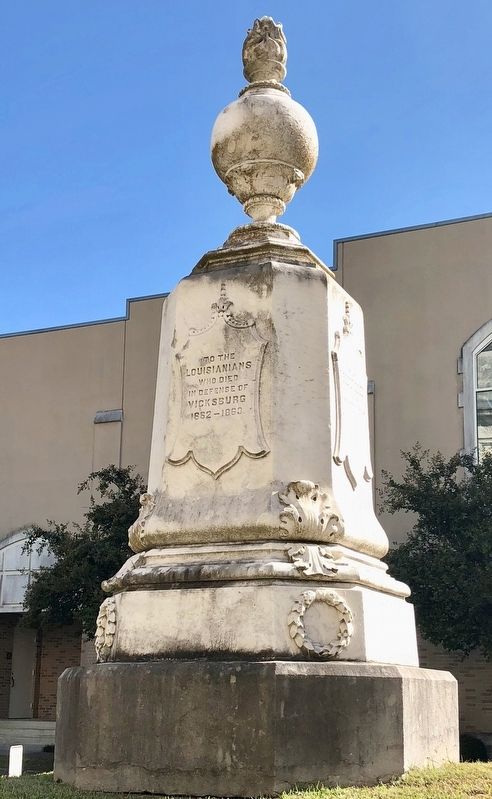 Louisiana Civil War Monument Marker (East side). Click for full size. Louisiana Civil War Monument Marker (East side) image. Click for full size.