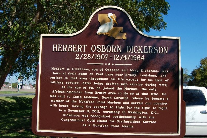 Herbert Osborn Dickerson Marker. Click for full size. Herbert Osborn Dickerson Marker image. Click for full size.