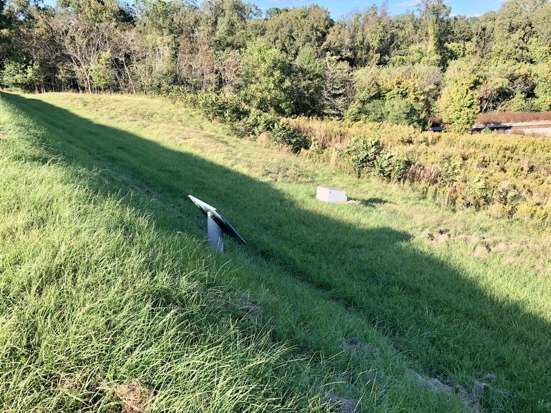 Iowa 21st Infantry marker at edge of redoubt.. Click for full size. Iowa 21st Infantry marker at edge of redoubt. image. Click for full size.