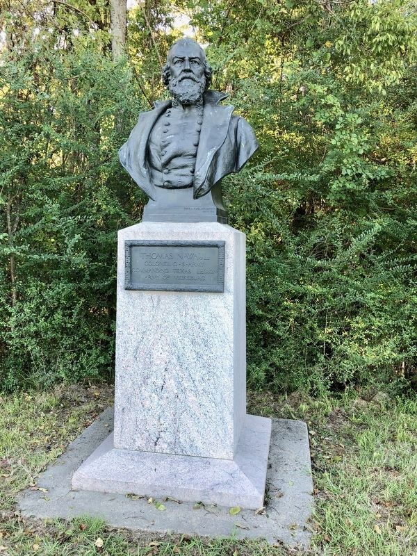 Nearby bust of Thomas N. Waul. image. Click for full size.