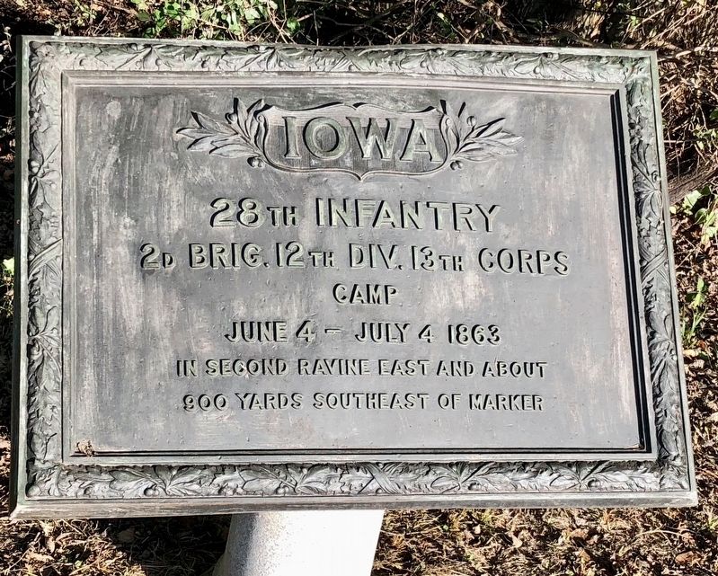 Iowa 28th Infantry Marker image. Click for full size.