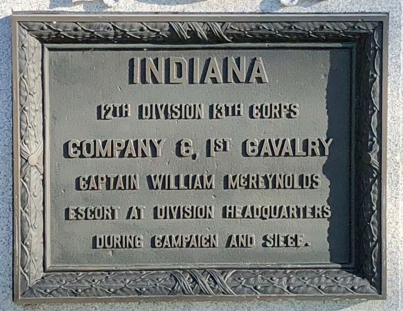 Indiana Company C, 1st Cavalry Marker. Click for full size. Indiana Company C, 1st Cavalry Marker image. Click for full size.