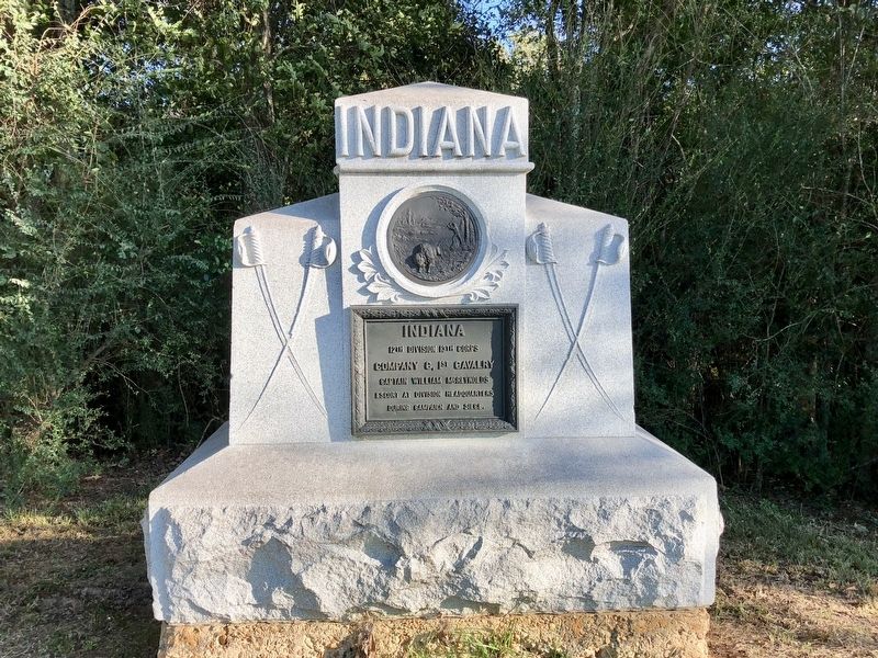 Indiana Company C, 1st Cavalry Marker. Click for full size. Indiana Company C, 1st Cavalry Marker image. Click for full size.
