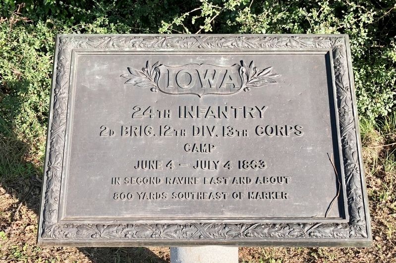 Iowa 24th Infantry Marker. Click for full size. Iowa 24th Infantry Marker image. Click for full size.