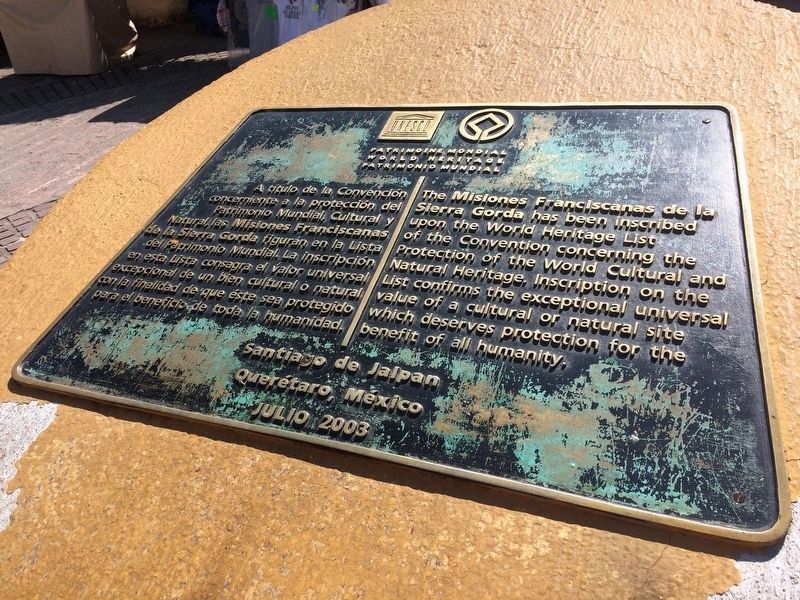 Santiago de Jalpan Franciscan Mission Marker image. Click for full size.