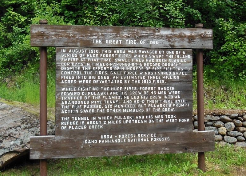 The Great Fire of 1910 Marker. Click for full size. The Great Fire of 1910 Marker image. Click for full size.