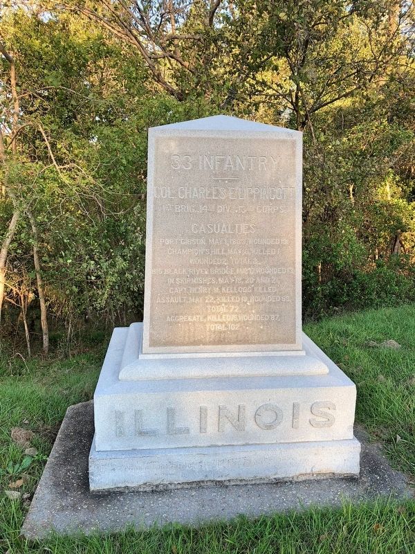 Illinois 33D Infantry Marker image. Click for full size.