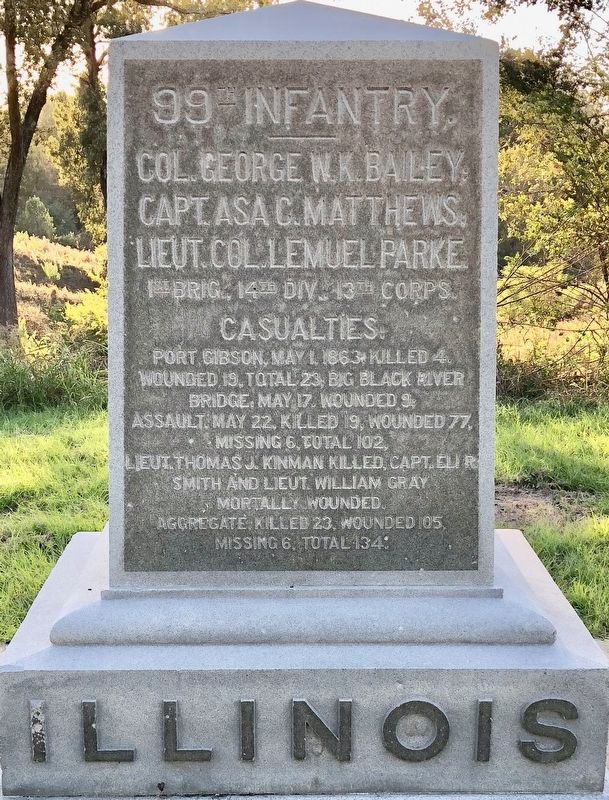 Illinois 99th Infantry. Marker image. Click for full size.