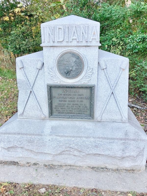 Indiana 1st Battery Light Artillery Marker image. Click for full size.