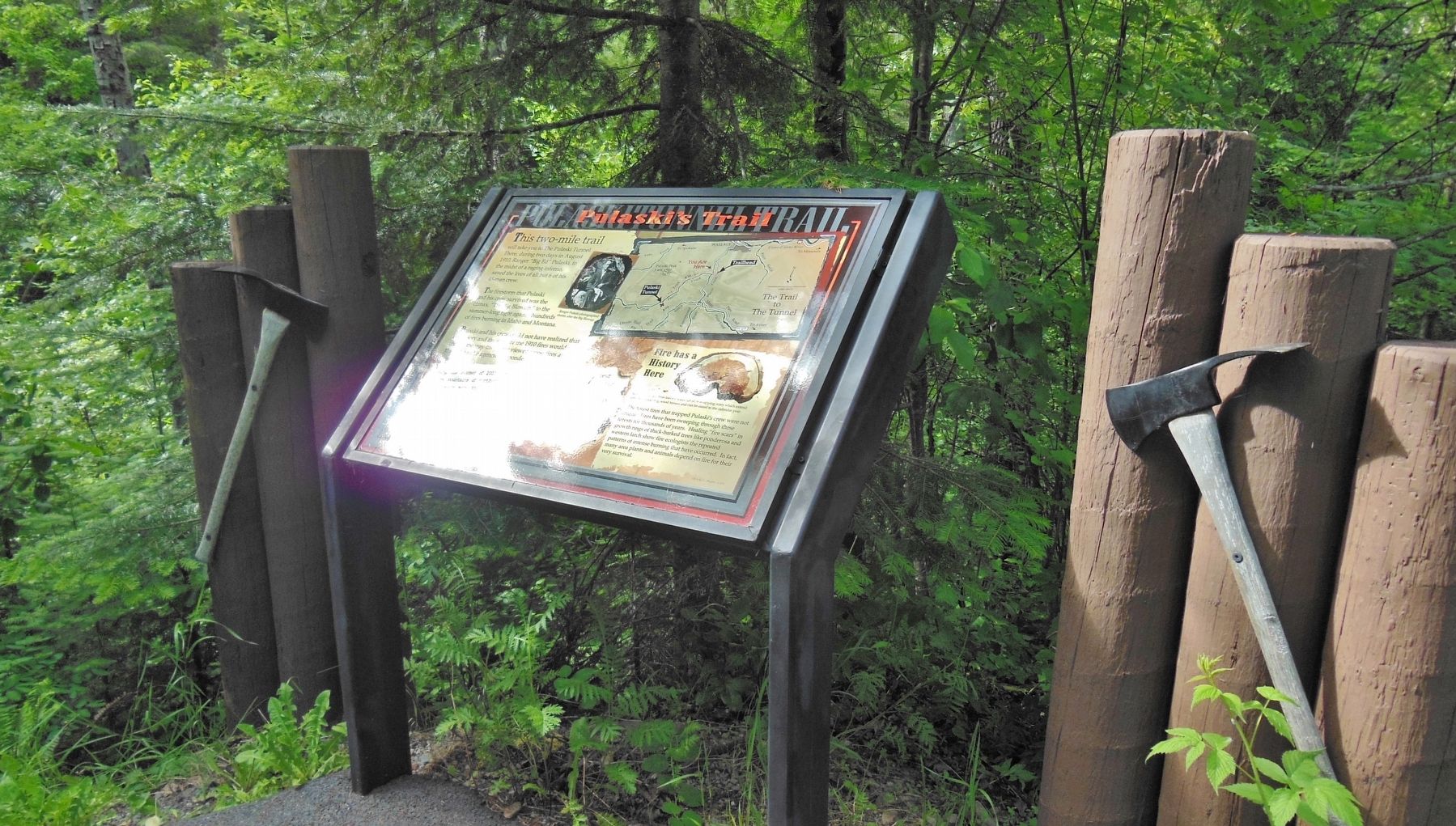 Pulaski's Trail Marker (<i>wide view</i>). Click for full size. Pulaski's Trail Marker (<i>wide view</i>) image. Click for full size.