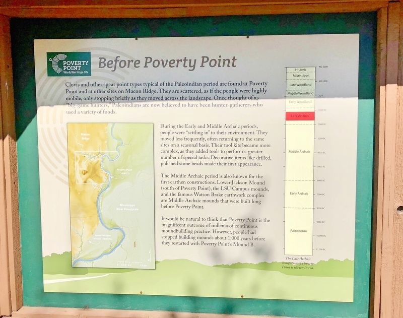 Before Poverty Point Marker. Click for full size. Before Poverty Point Marker image. Click for full size.