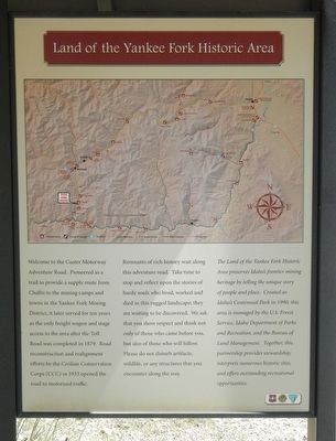 Land of the Yankee Fork Historic Area panel image. Click for full size.