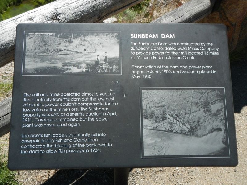 Sunbeam Dam Marker image. Click for full size.