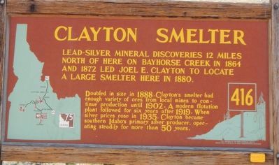 Clayton Smelter Marker. Click for full size. Clayton Smelter Marker image. Click for full size.