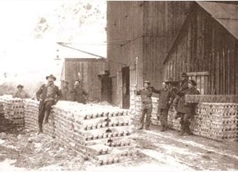 Silver Bars at the Clayton Smelter. Click for full size. Silver Bars at the Clayton Smelter image. Click for full size.